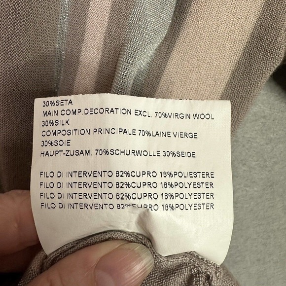 Piazza Sempioni Wool Silk Sweater Women Sz 10 Italian Quality Quiet Luxury - Picture 10 of 16